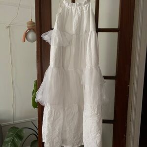White Ruffled Dress